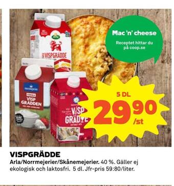 Coop Extra Vispgrädde erbjuda