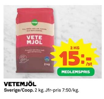 Coop Extra Vetemjöl erbjuda