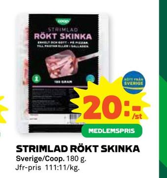 Coop Forum Strimlad rökt skinka erbjuda