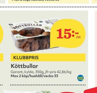 Hemköp Garant Köttbullar erbjuda