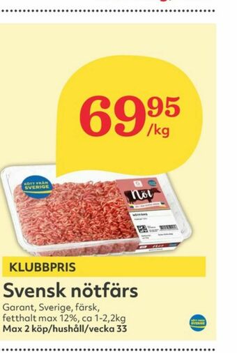 Hemköp Garant Nötfärs erbjuda