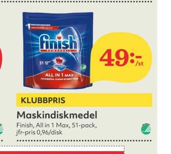 Hemköp Finish Diskmaskintabs erbjuda