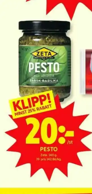 ICA Kvantum Zeta Pesto erbjuda