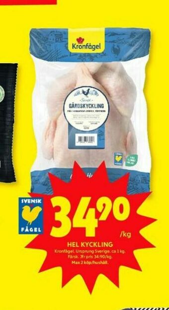 ICA Kvantum Kronfågel Kyckling erbjuda
