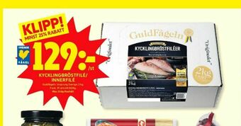 ICA Kvantum Guldfågeln Kycklinginnerfilé erbjuda