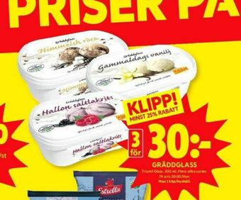 ICA Kvantum Triumf Gräddglass erbjuda