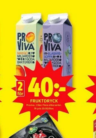 ICA Kvantum ProViva Fruktdryck erbjuda