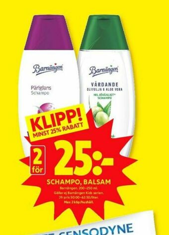 ICA Kvantum Barnängen Shampoo erbjuda