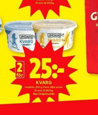 ICA Kvantum Lindahls Kvarg erbjuda
