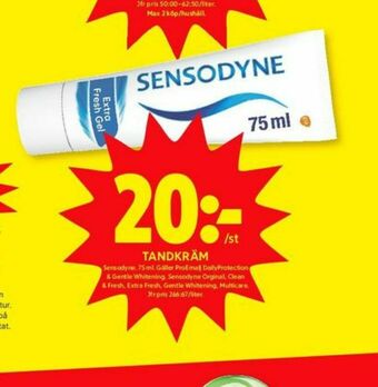 ICA Kvantum Sensodyne Tandkräm erbjuda