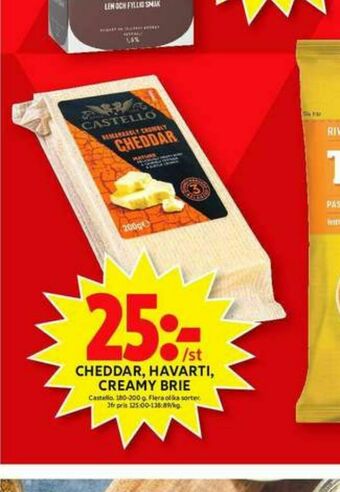 ICA Maxi Castello Havarti erbjuda