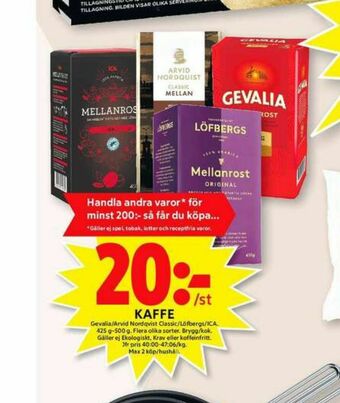 ICA Maxi Löfbergs Lila Kaffe malet erbjuda