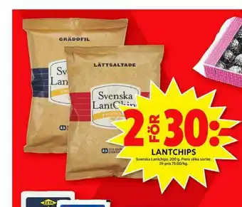 ICA Maxi Svenska Lantchips Chips erbjuda