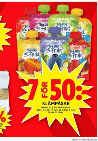 ICA Maxi Nestlé Barnmat erbjuda