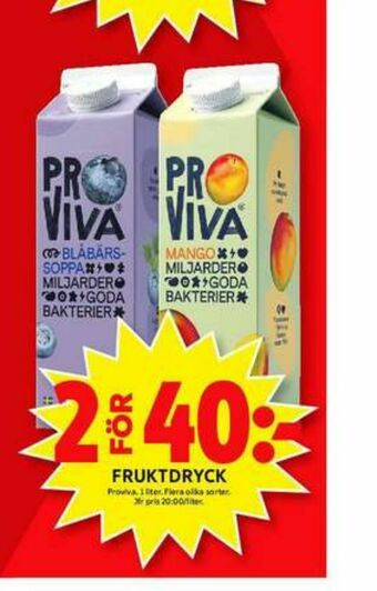 ICA Maxi ProViva Fruktdryck erbjuda
