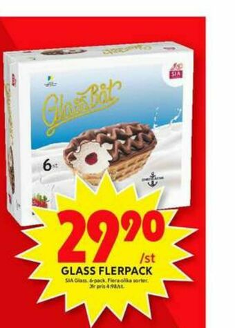 ICA Maxi Sia Glassbåtar erbjuda