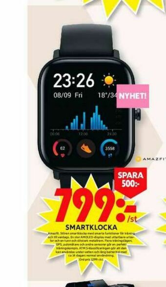 ICA Maxi Amazfit Smart Watch erbjuda