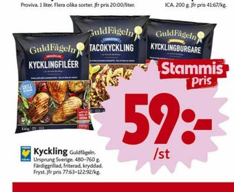 ICA Nära Guldfågeln Kycklingdelar erbjuda