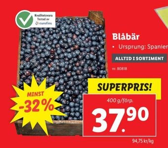Lidl Blåbär erbjuda