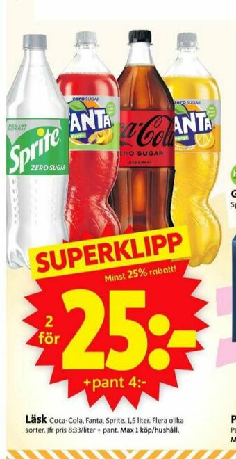 ICA Supermarket Coca Cola Zero Läskedryck erbjuda