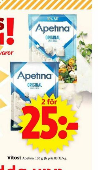 ICA Supermarket Apetina Salladsost erbjuda