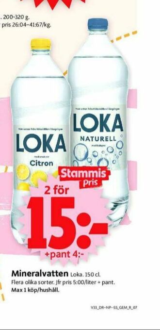 ICA Supermarket Loka Mineralvatten erbjuda