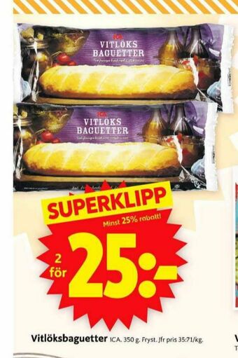 ICA Supermarket ICA Baguetter erbjuda