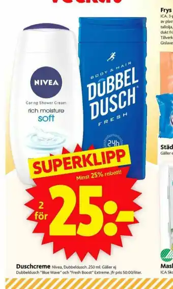 ICA Supermarket Dubbeldusch Duschtvål erbjuda