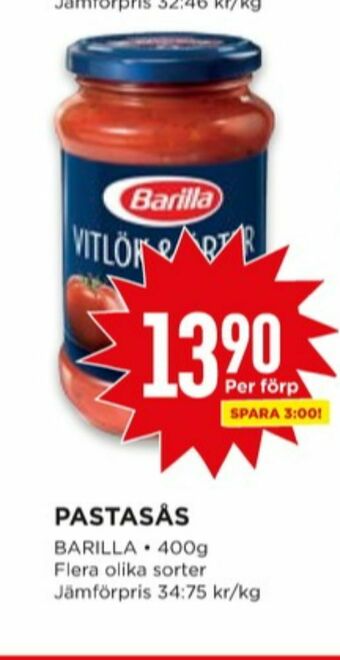 Willys Barilla Pastasås erbjuda