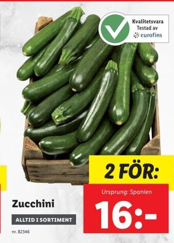 Lidl Zucchini erbjuda