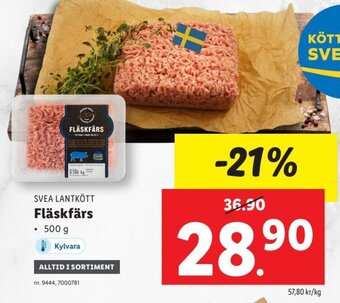 Lidl FLÄSKFÄRS erbjuda
