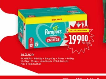 Willys Pampers Blöjor erbjuda