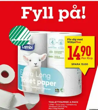 Extra Long Toalettpapper