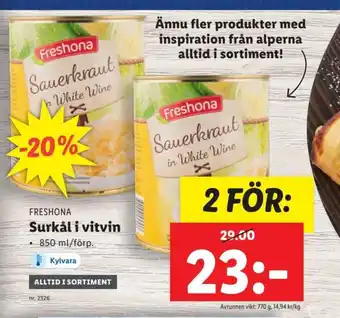 Freshona Surkål i vitvin