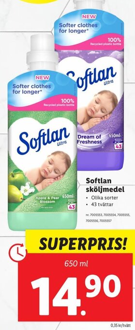 Lidl Softlan sköljmedel erbjuda