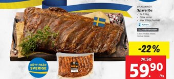 Lidl SVEA LANTKÖTT Spareribs erbjuda
