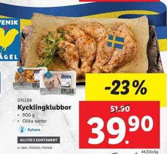Lidl GYLLDA Kycklingklubbor erbjuda