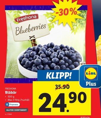Lidl FRESHONA Blåbär erbjuda