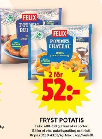 ICA Maxi FRYST POTATIS erbjuda