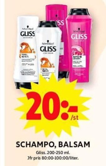 ICA Maxi SCHAMPO, BALSAM erbjuda