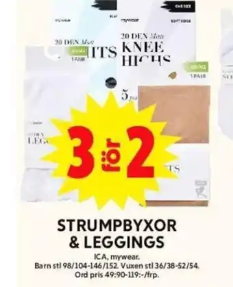 ICA Maxi STRUMPBYXOR & LEGGINGS erbjuda