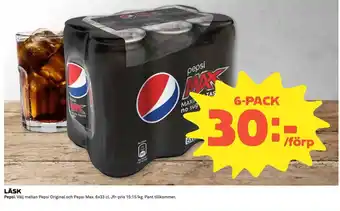Coop LÄSK Pepsi. erbjuda