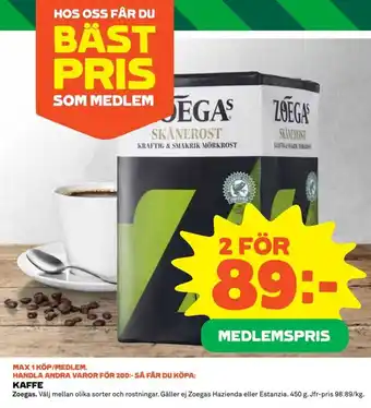 KAFFE Zoegas.