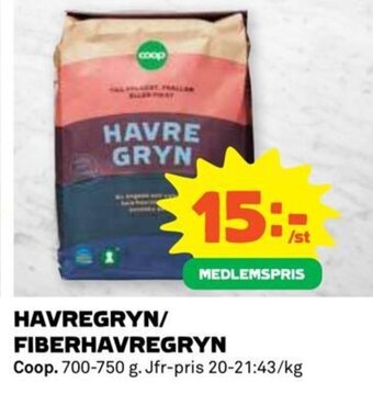 Coop HAVREGRYN/ FIBERHAVREGRYN erbjuda