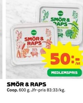 Coop SMÖR & RAPS erbjuda