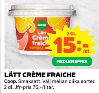 Coop LÄTT CRÈME FRAICHE erbjuda