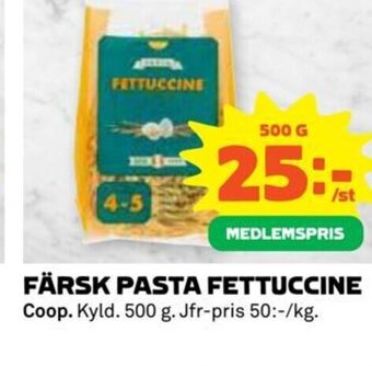Coop FÄRSK PASTA FETTUCCINE erbjuda