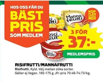Coop RISIFRUTTI/MANNAFRUTTI erbjuda