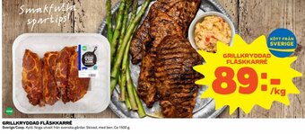 Coop GRILLKRYDDAD FLÄSKKARRÉ erbjuda