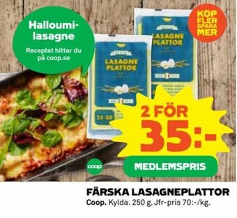 Coop FÄRSKA LASAGNEPLATTOR erbjuda